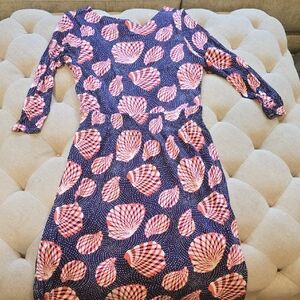 Lilly Pulitzer  Dress in Navy and Pink Seashell Print